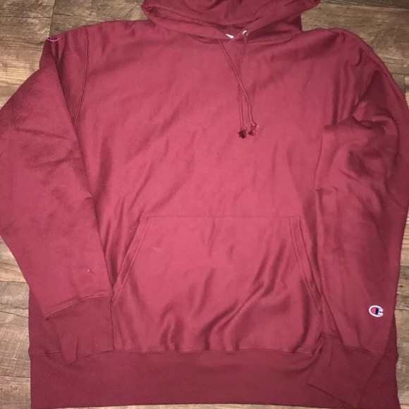 Champion New burgundy red reverse weave hoodie - Picture 4 of 8